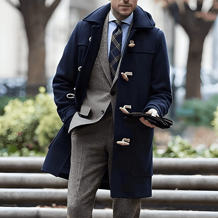 Heren Winterjas Duffeljas - Klassieke Elegantie - Blauw