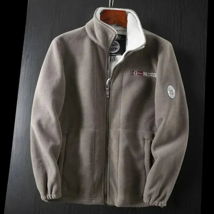 Heren Winterjas Fleece - Warme Pasvorm - Bruin