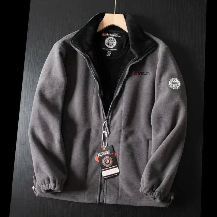Heren Winterjas Fleece - Warme Pasvorm - Grijs