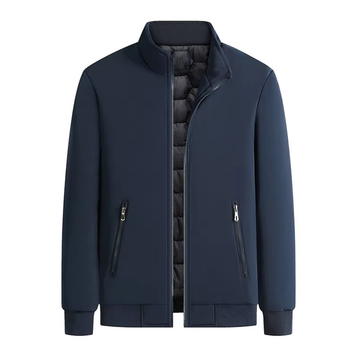 Heren Winterjas Gevoerd - Warm & Stijlvol - Blauw