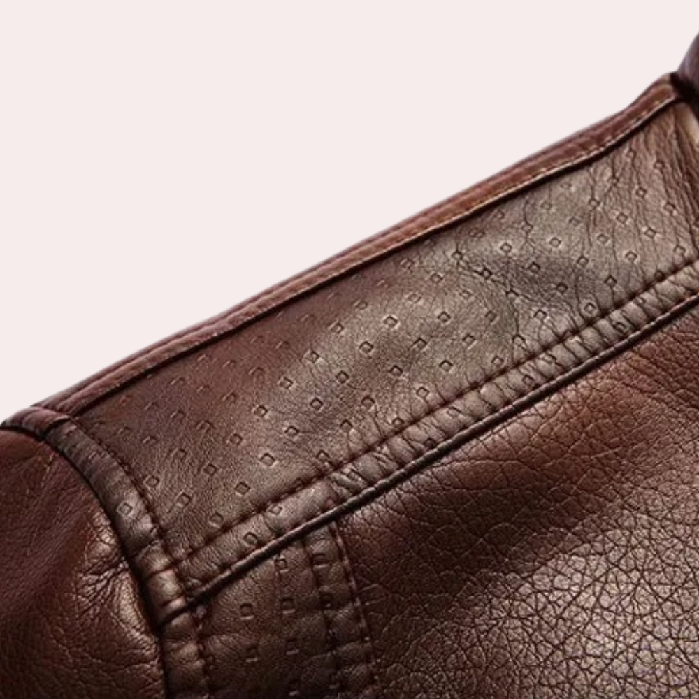 Heren Winterjas Leren Look - Klassieke Stijl