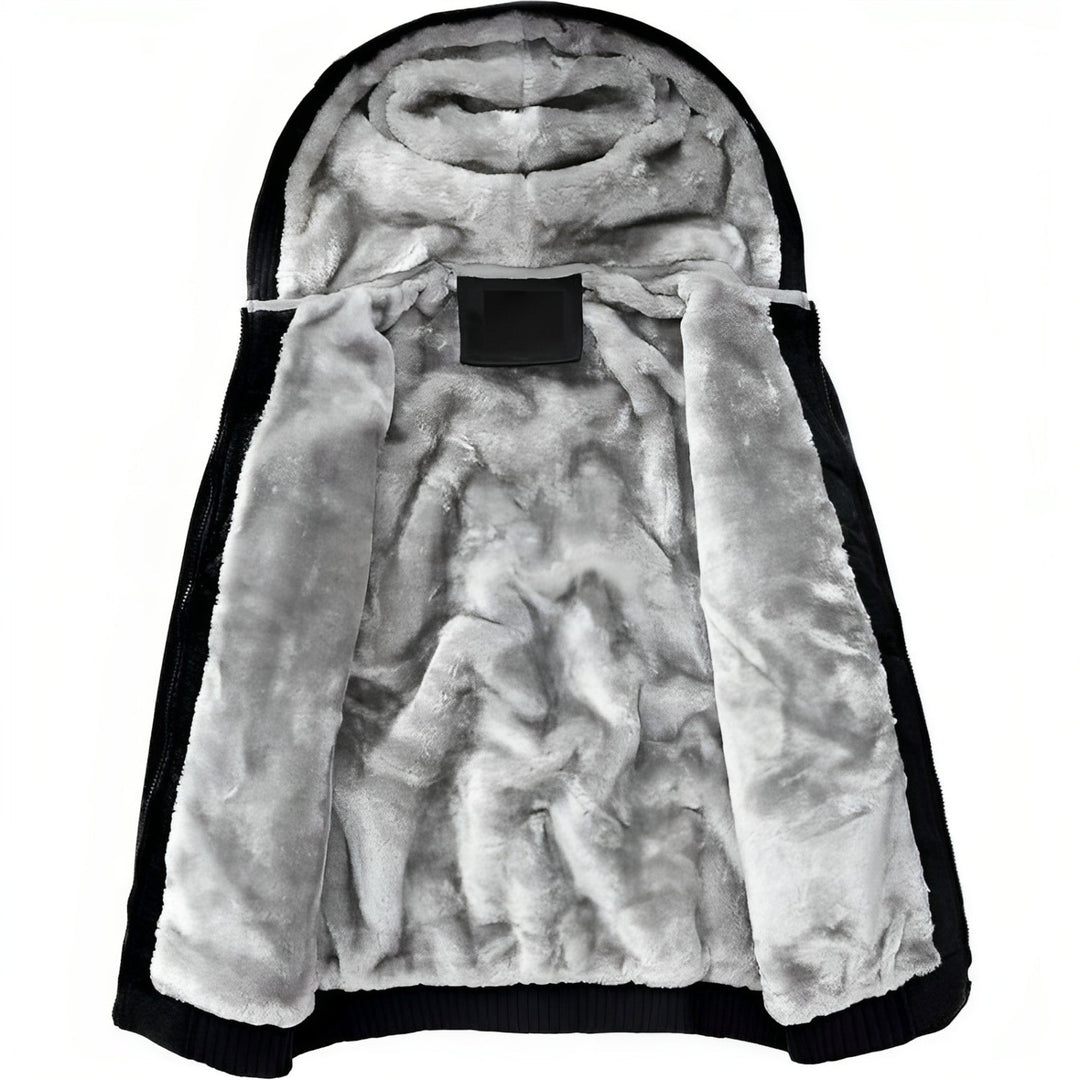 Heren Winterjas met Capuchon - Pluche Afwerking
