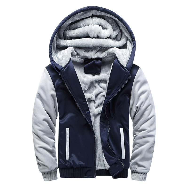 Heren winterjas met capuchon - warm en stijlvol - Blauw