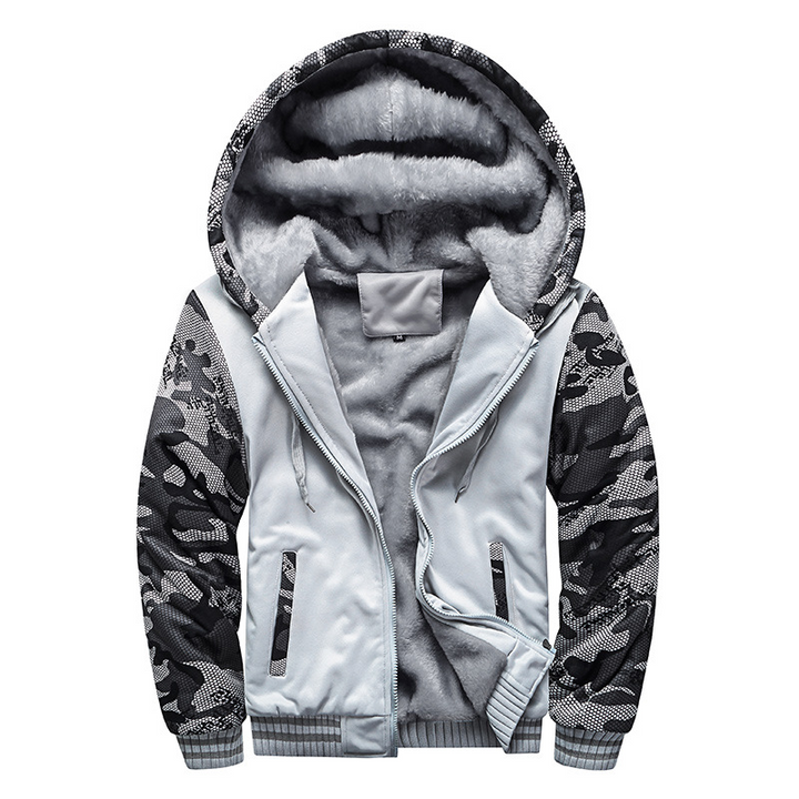 Heren winterjas met capuchon - warm en stijlvol - Grijs