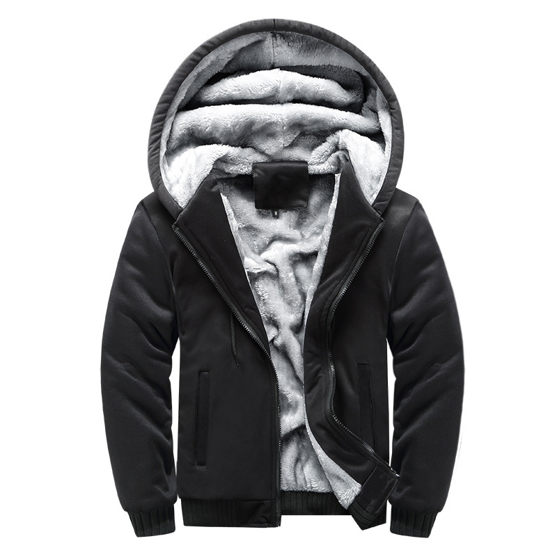 Heren winterjas met capuchon - warm en stijlvol - Zwart