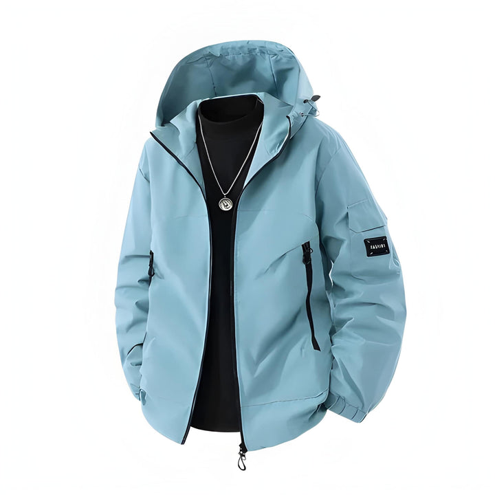 Heren Winterjas met Capuchon - Warm & Winddicht - Blauw