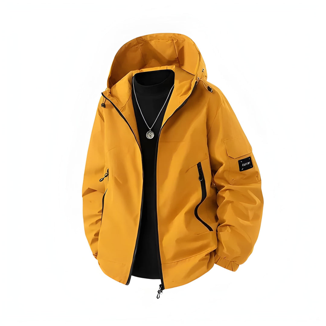 Heren Winterjas met Capuchon - Warm & Winddicht - Geel