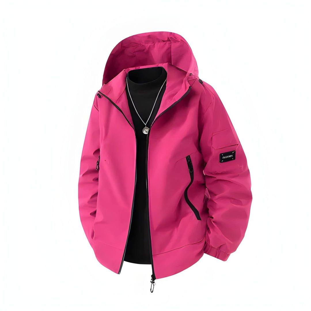 Heren Winterjas met Capuchon - Warm & Winddicht - Roze