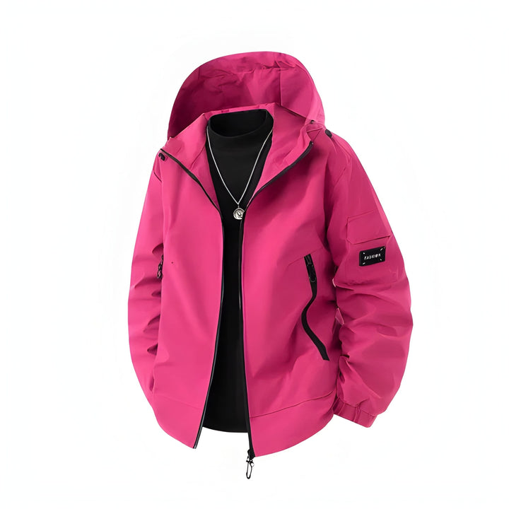 Heren Winterjas met Capuchon - Warm & Winddicht - Roze