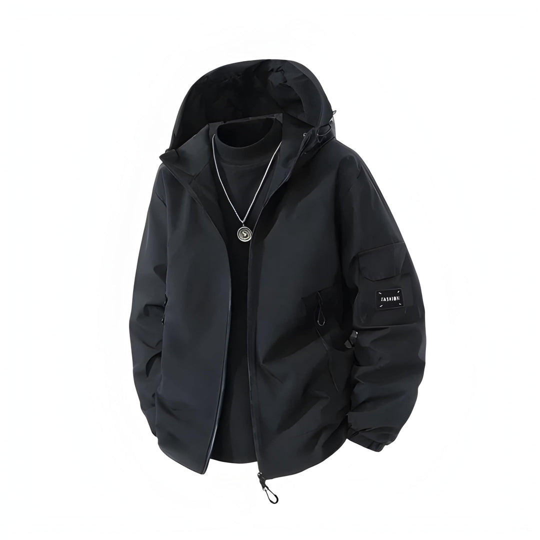 Heren Winterjas met Capuchon - Warm & Winddicht - Zwart