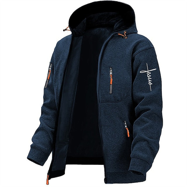 Heren Winterjas met Ritssluiting - Casual Comfort - Blauw