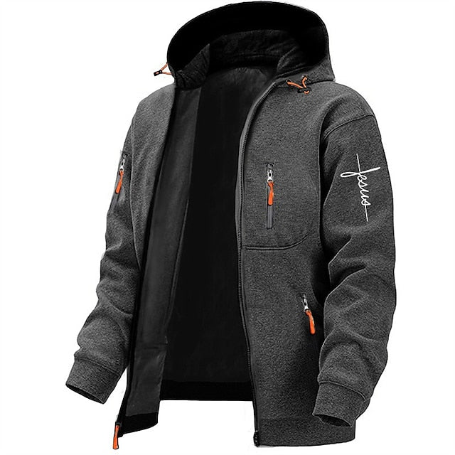 Heren Winterjas met Ritssluiting - Casual Comfort - Donkergrijs