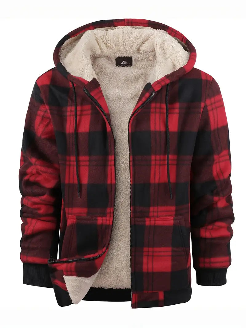 Heren Winterjas met Voering - Warm en Stijlvol - Rood