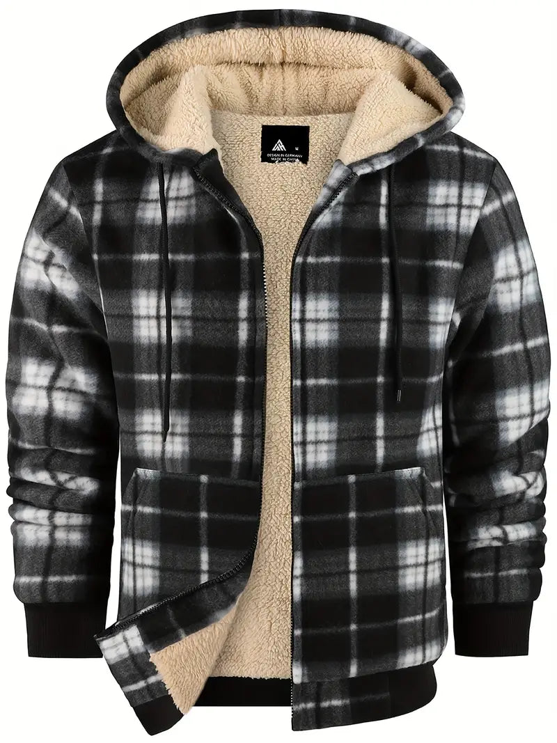 Heren Winterjas met Voering - Warm en Stijlvol - Zwart