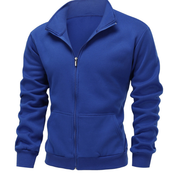 Heren winterjas sportief met hoge kraag - casual comfort - Blauw