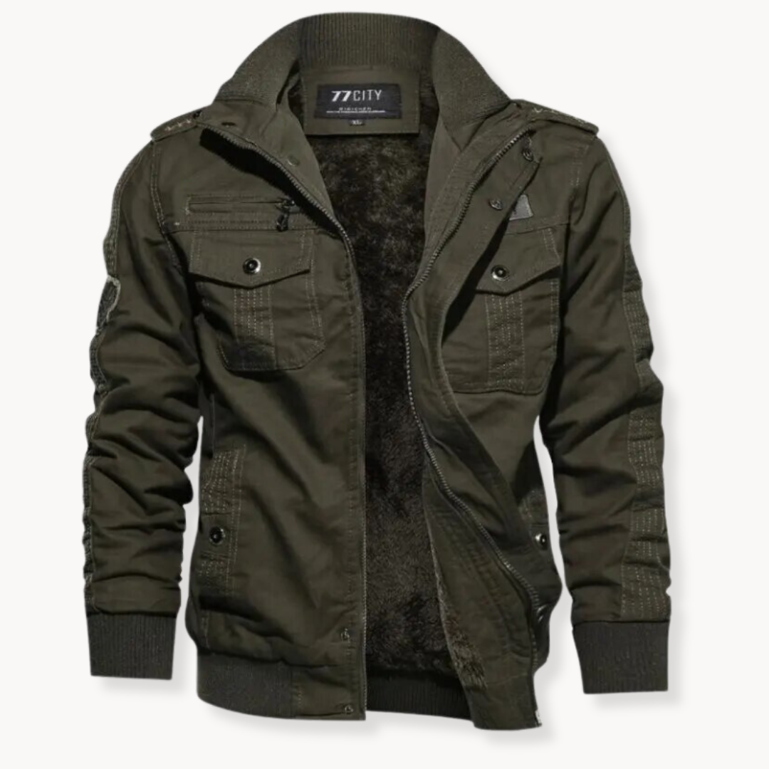 Heren Winterjas Winddicht Werkjack - Functioneel Design - Groen