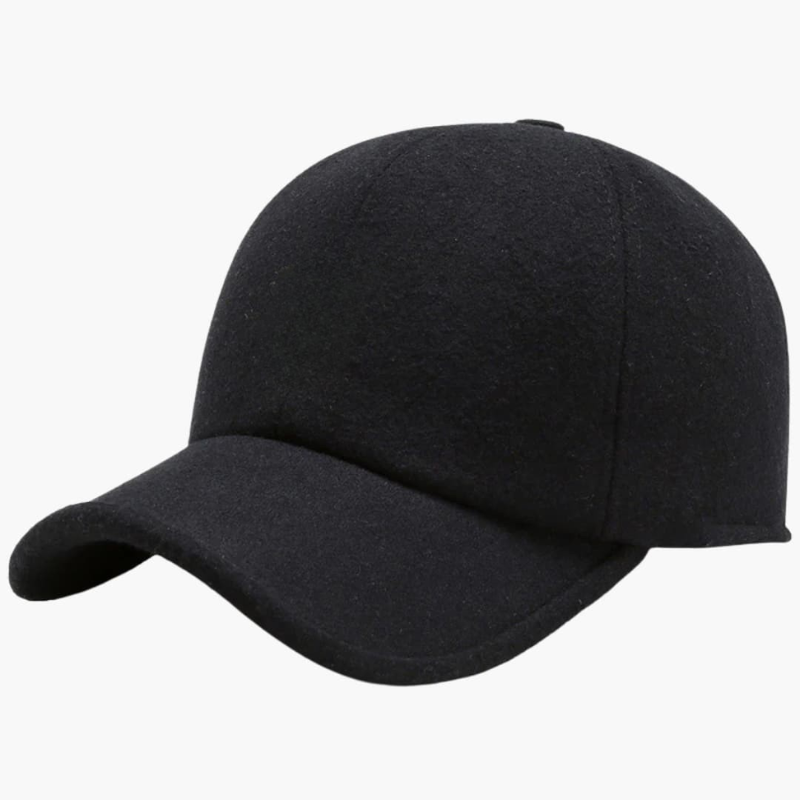 Heren Wintermuts Gebreid - Warm Gevoerd - Zwart