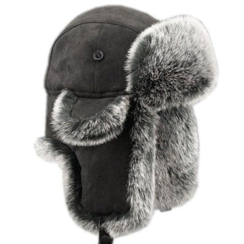 Heren Wintermuts Warme Oorkleppen - Winddicht - Grijs